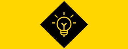 Pictogram Veelzijdigheid in de kleuren geel en zwart
