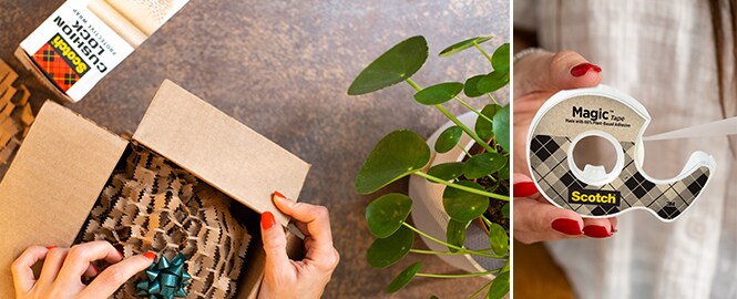 Scotch™ Cushion Lock™ Beschermfolie en Scotch® Magic™ Tape met 66% plantaardige lijm
