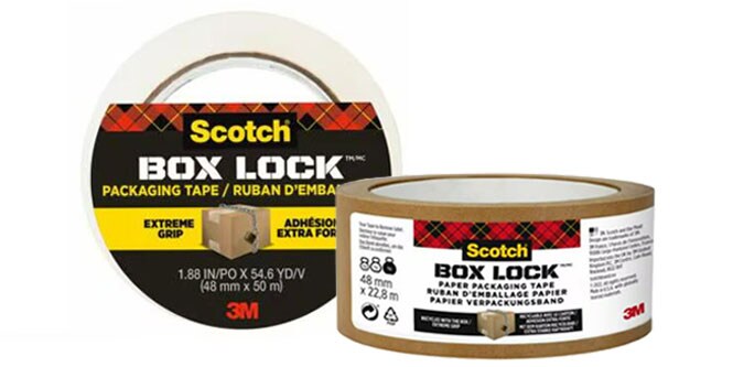 Assortiment aan Scotch® Box Lock™ Verpakkingstape
